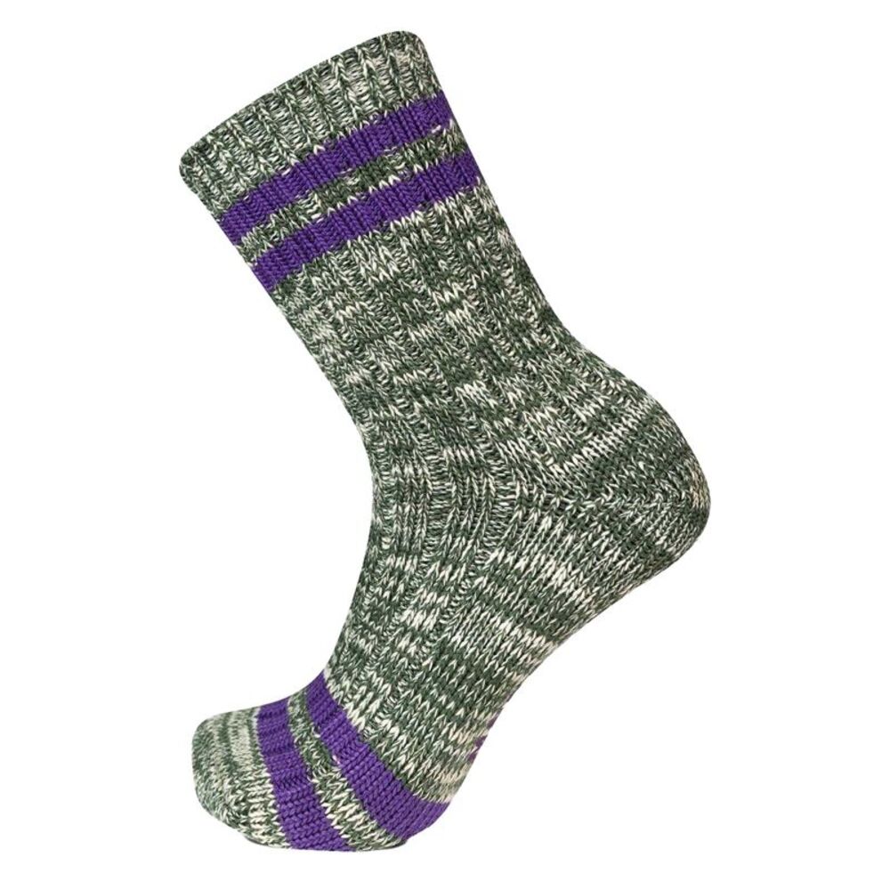 Merrell Womens/Ladies Stripe Crew Socks / Purple